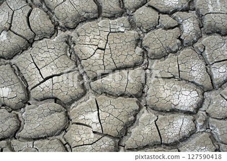 Dry earth texture with clay and sand close up. Dry and cracked earth. Dry weather. Dry earth texture with clay and sand close up. Dry and cracked earth. Dry weather. 127590418