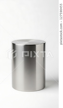 empty white metal stand isolated on white 127590455