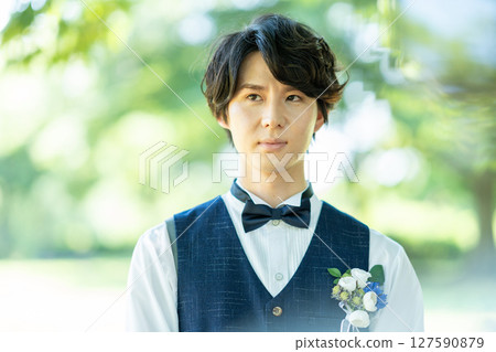 新娘形像新郎 127590879