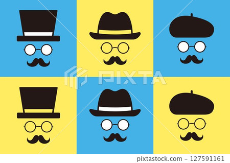 Gentleman, father, uncle, grandfather, icon, illustration 127591161