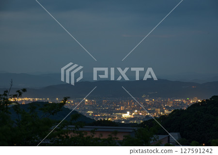 Beautiful night view from Mt. Tanematsu in Kurashiki, Okayama Prefecture, Japan Beautiful night view from Mt. Tanematsu in Kurashiki, Okayama Prefecture, Japan 127591242