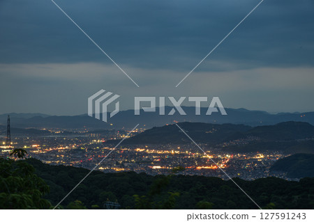 Beautiful night view from Mt. Tanematsu in Kurashiki, Okayama Prefecture, Japan Beautiful night view from Mt. Tanematsu in Kurashiki, Okayama Prefecture, Japan 127591243