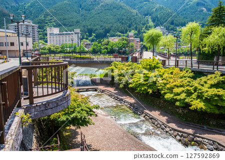 Scenery of Gero Onsen Town [Stream Path] (Gero City, Gifu Prefecture) 127592869