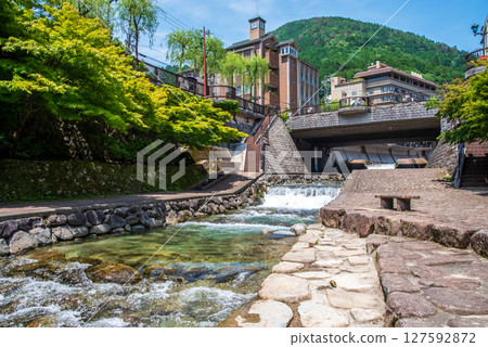 Scenery of Gero Onsen Town [Stream Path] (Gero City, Gifu Prefecture) 127592872