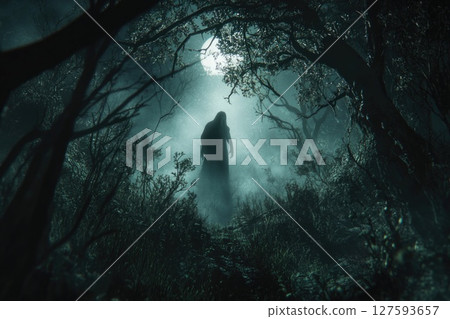 Halloween day concept. Trick or treat and dance with the monsters tonight. 127593657