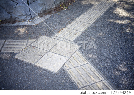 Braille block, guide block, sidewalk, pedestrian, image Braille block, guide block, sidewalk, pedestrian, image 127594249
