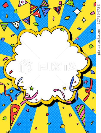 Hand drawn curved frames and decorations, pop background frames, sunburst 127594728