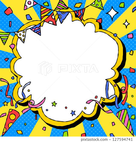 Hand drawn curved frames and decorations, pop background frames, sunburst Hand drawn curved frames and decorations, pop background frames, sunburst 127594741