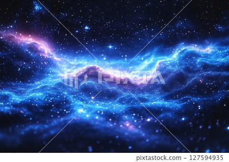 Mystical Cosmic Waves of Light in Deep Space 127594935