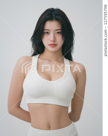 一位身著運動服的日本女性的肖像 127595706