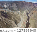Mountain pass Katu-Yaryk. Valley of the mountain river Chulyshman. Landscape. Mountain dangerous road. 127595945