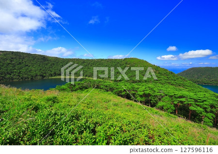 [宮崎縣]晴天時的白紫池與六觀音禦池（蝦野高原） 127596116