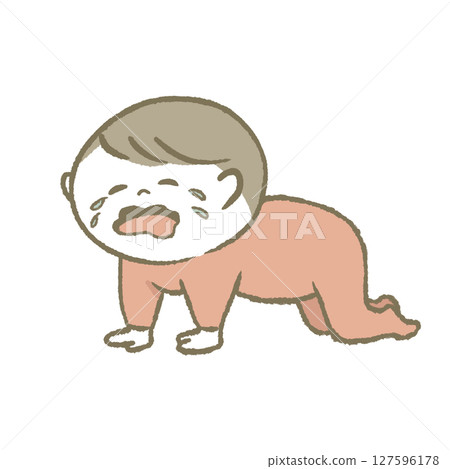哭泣的嬰兒粉紅 哭泣的嬰兒粉紅 127596178