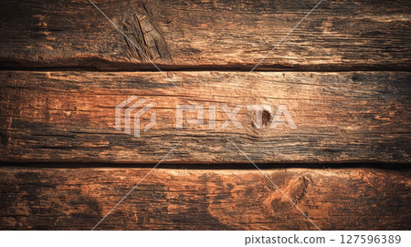Background of old wooden boards, with a clear texture, ideal for wallpaper 127596389