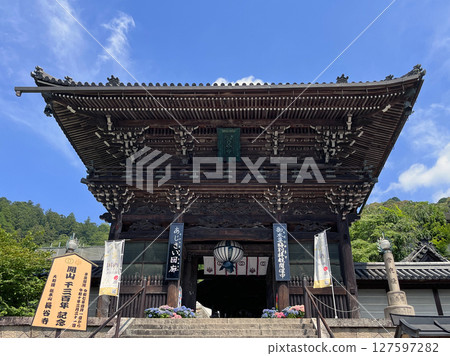 Hasedera Temple's Niomon Gate and hydrangeas Hasedera Temple's Niomon Gate and hydrangeas 127597282