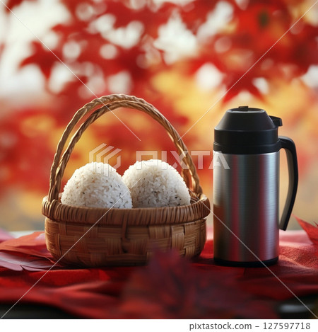 在秋葉的環繞中享用美味的自製午餐 在秋葉的環繞中享用美味的自製午餐 127597718