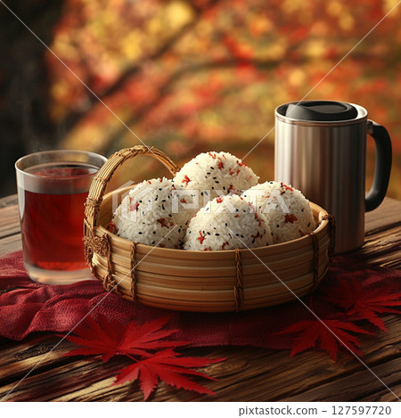 在秋色的映襯下享用手工飯糰 在秋色的映襯下享用手工飯糰 127597720