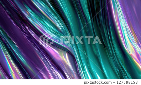background abstract design, flowing mixing liquid color waves on black 127598158