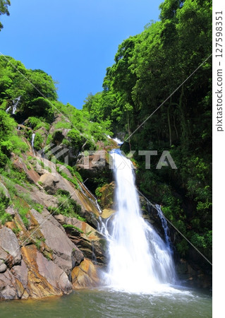 [Saga Prefecture] Mikaeri Falls with Fresh Greenery (Top 100 Waterfalls in Japan) 127598351