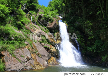 [Saga Prefecture] Mikaeri Falls with Fresh Greenery (Top 100 Waterfalls in Japan) 127598353