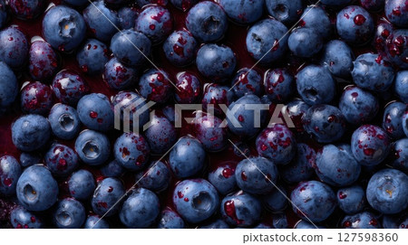 blueberry on dark background 127598360