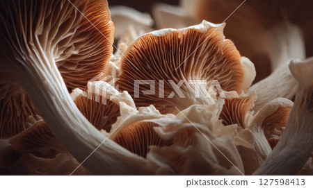 close up mushroom in a basket 127598413