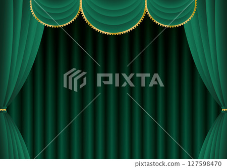 Green curtain/Green curtain (horizontal) 127598470