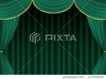 Green curtain/Green curtain (horizontal) 127598508