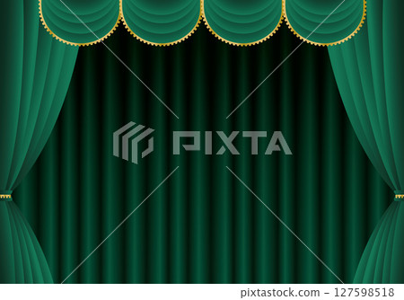 Green curtain/Green curtain (horizontal) 127598518