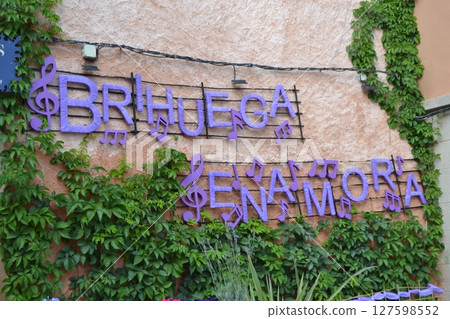 Lavender festival celebration in Brihuega, Spain with musical decor. Brihuega makes you fall in love - in Spanish Lavender festival celebration in Brihuega, Spain with musical decor. Brihuega makes you fall in love - in Spanish 127598552