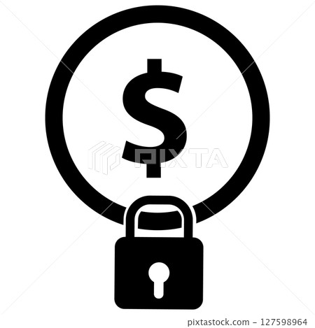 Fixed income icon. Save money symbol. Fixed price sign. flat style. Fixed income icon. Save money symbol. Fixed price sign. flat style. 127598964
