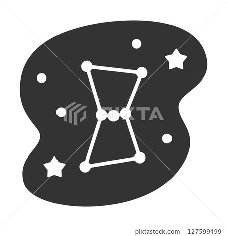 獵戶座 - 流行星座插圖和夜空背景 獵戶座 - 流行星座插圖和夜空背景 127599499