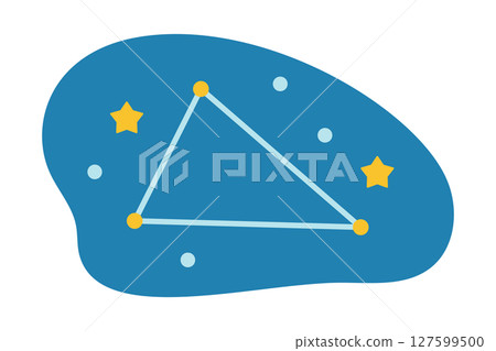 夏季大三角:流行星座插圖和夜空背景 夏季大三角:流行星座插圖和夜空背景 127599500