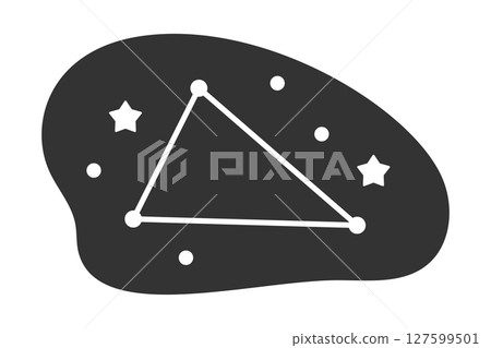 夏季大三角:流行星座插圖和夜空背景 夏季大三角:流行星座插圖和夜空背景 127599501