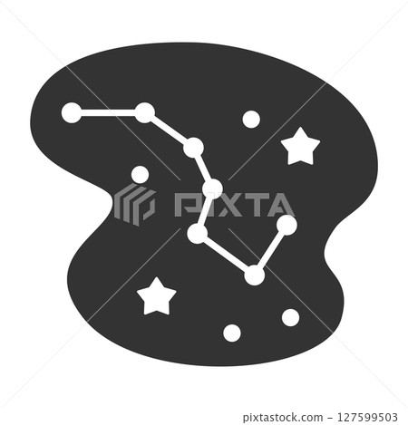 Big Dipper Pop constellation illustration and night sky background Big Dipper Pop constellation illustration and night sky background 127599503
