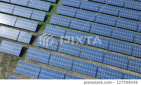 Solar power generation, solar panels, drones 127599548