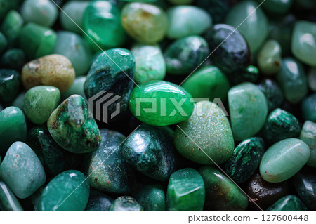 Jade pebble background AI image 127600448