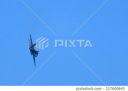 Hornet performing acrobatic flying Hornet performing acrobatic flying 127600645