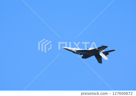 Hornet performing acrobatic flying 127600672