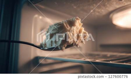 dog in the oven on the oven 127600776