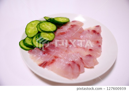 Dolphin fish sashimi Dolphin fish sashimi Dolphin fish 127600939