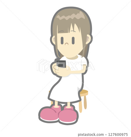 智慧型手機和女孩 127600975