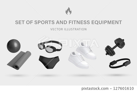 Yoga Ball, Mat, Sneakers, Dumbbell, Pilates Ring 127601610