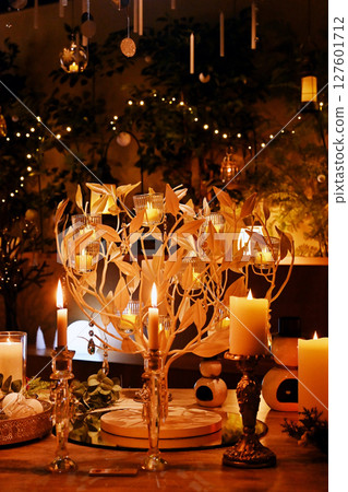 蠟燭和燈飾燭光之夜聖誕圖像圖像素材 蠟燭和燈飾燭光之夜聖誕圖像圖像素材 127601712