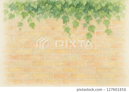 背景材料·常春藤和磚牆 127601858