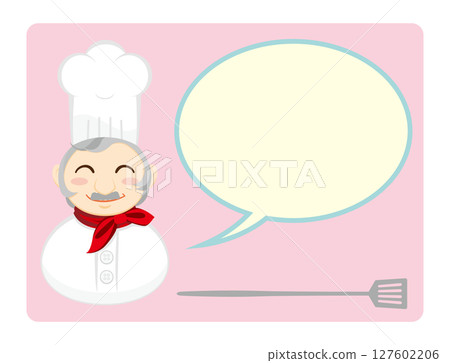 Cook and speech bubble Cook and speech bubble 127602206