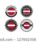 National flag of the Latvia, set flat vector icon 127602308