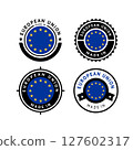 National flag of the European union, set flat icon 127602317