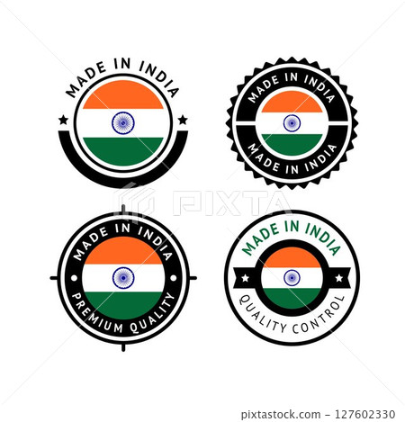 National flag of the India, set flat vector icon 127602330