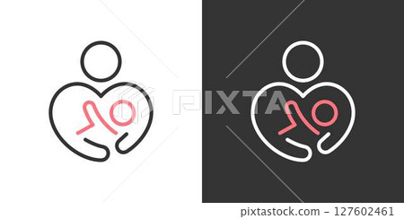 Simple breastfeeding icon 127602461